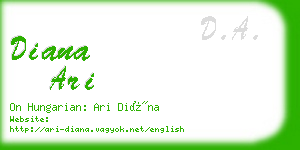 diana ari business card